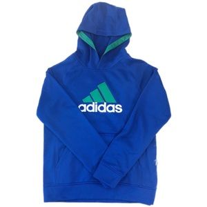 adidas Shirts & Tops - Adidas Blue Boys Hooded Pullover Sweater, Size L adidas Shirts & Tops - Adidas Blue Boys Hooded Pullover Sweater, Size L